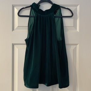 Gap Halter Green Velvet Top Size Medium NWOT